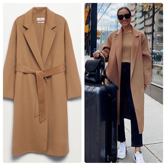 Mango Jackets & Blazers - Mango Wool Blend Iconic Must Have Coat New